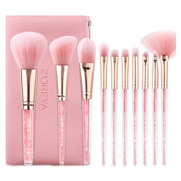 

Кисти для макияжа OON, набор из 10 предметов, розовый, 1 комплект, самый популярный косметический аксессуар в Корее.