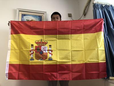 BANDERA DEL CIELO 90x150cm bandera de España 3x5 Pies ES España Bandera Española Super Poli bandera de fútbol Interior Exterior para Celebración banderas grandes