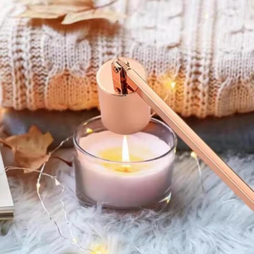 New Multi Color Metal Candle Snuffer Vintage Decor Handicraft Bell-Shape Wick Cover Long Handle Candle Extinguisher Home Decor