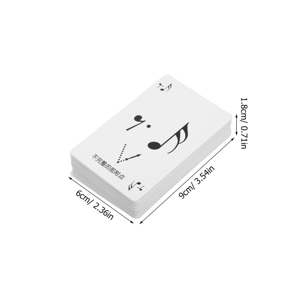 Rhythm Poker Reading Cards Kid Exercise Tool Music Flashcard Game Paper Theory Student