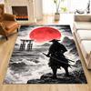 Samurai, Red Sun, Ocean View Print Carpet Rug for Living Room Bedroom Sofa Doormat Home Decor Non-slip Floor Mat
