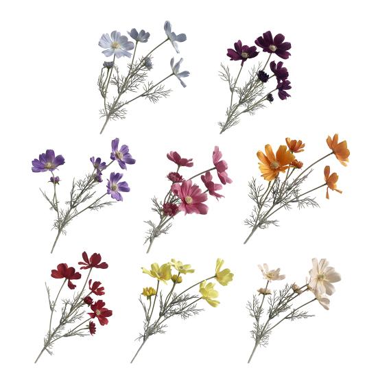 Artificial Cosmos Bipinnatus UV Resistant Fake Silk Galsang Flower Home Office Wedding Party Indoor Outdoor Faux Bloom Decoration