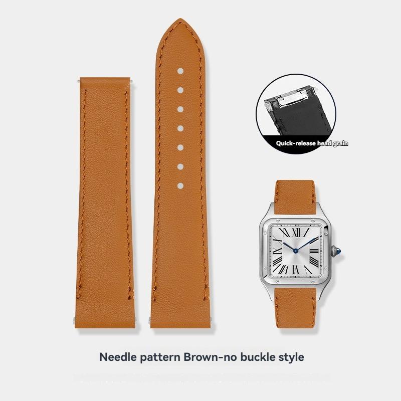 19mm 21mm Uhrenarmband für Cartier Santos WSSA0010 WSSA0009 WSSA0029 Schnellwechsel-Uhrenarmband Herren Krokodilmuster Lederband