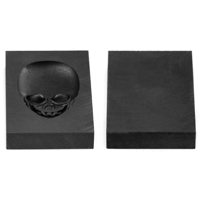 1 PZ Stampi per Creazione Gioielli Stampo da Colata Stampo Lingotto da Colata Teschio Crogiolo per Metallo Alluminio Rame Ottone