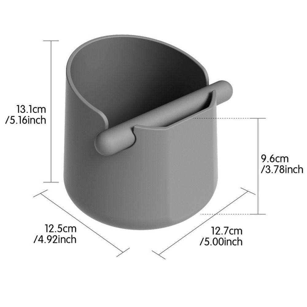 Anti Slip Silicone Coffee Knock Box Removable Bar Knocking Slag Bucket Home Barista