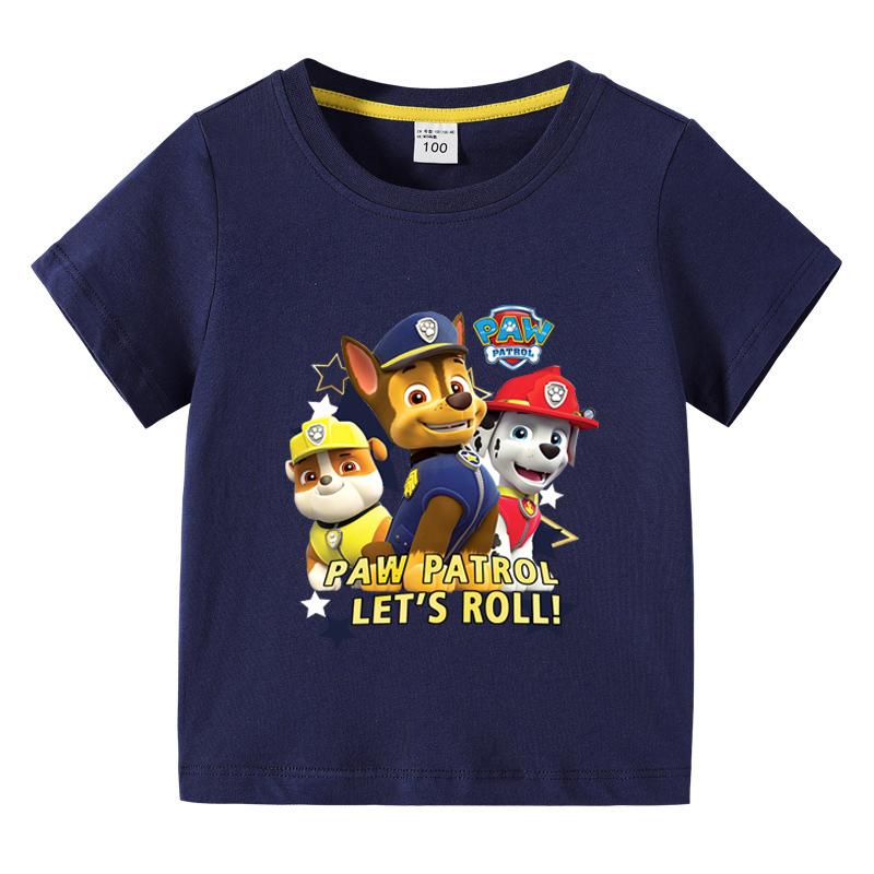 

Футболка MINISO Paw Patrol 2025 года, детская одежда из хлопка для детей от 4 до 134 лет, футболка с рисунком для мальчиков, новые летние детские топы с круглым вырезом для девочек, футболка с коротким рукавом 130