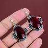 Boucles d'oreilles en labradorite rouge feu, en argent sterling 925, faites à la main, bijoux en pierres précieuses naturelles, cadeaux pour elle, boucles d'oreilles pendantes, bijoux en argent