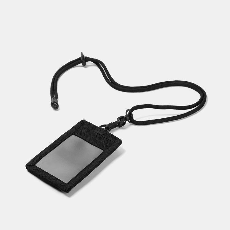 

Unisex Nylon Lanyard Badge Holder ID Card Zip Wallet Work Certificate with Neck Lanyard Name Tags School Pass Cute Card Holder чёрный