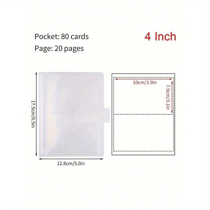 3/4/5/6 Inch 80/160 Slots Transparent Photo Album Idol Photocard Holder Idol Star Card Collect Book Creative Photo Albums Picture Card Holder