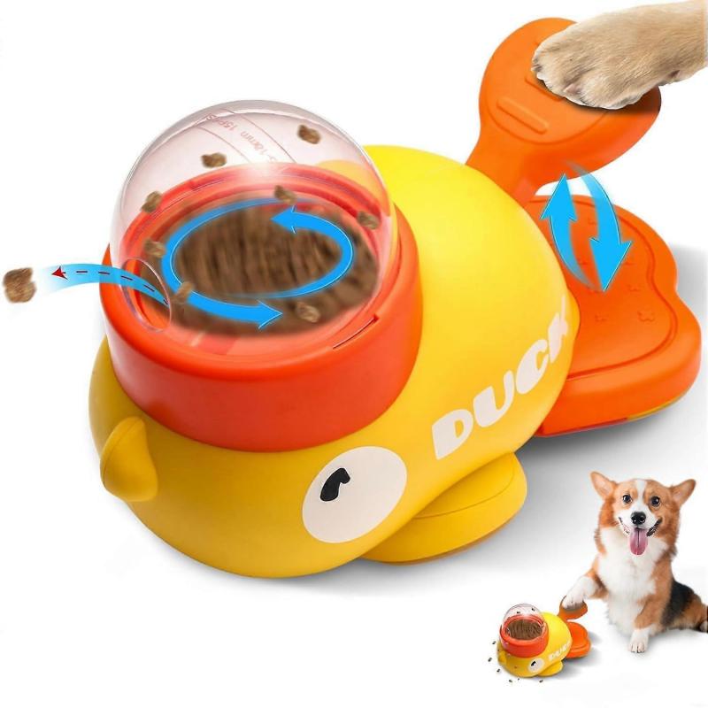 Interactive Dog Treat Dispenser Duck Shape Puzzle Toy for Dogs and Cats Feeding Game