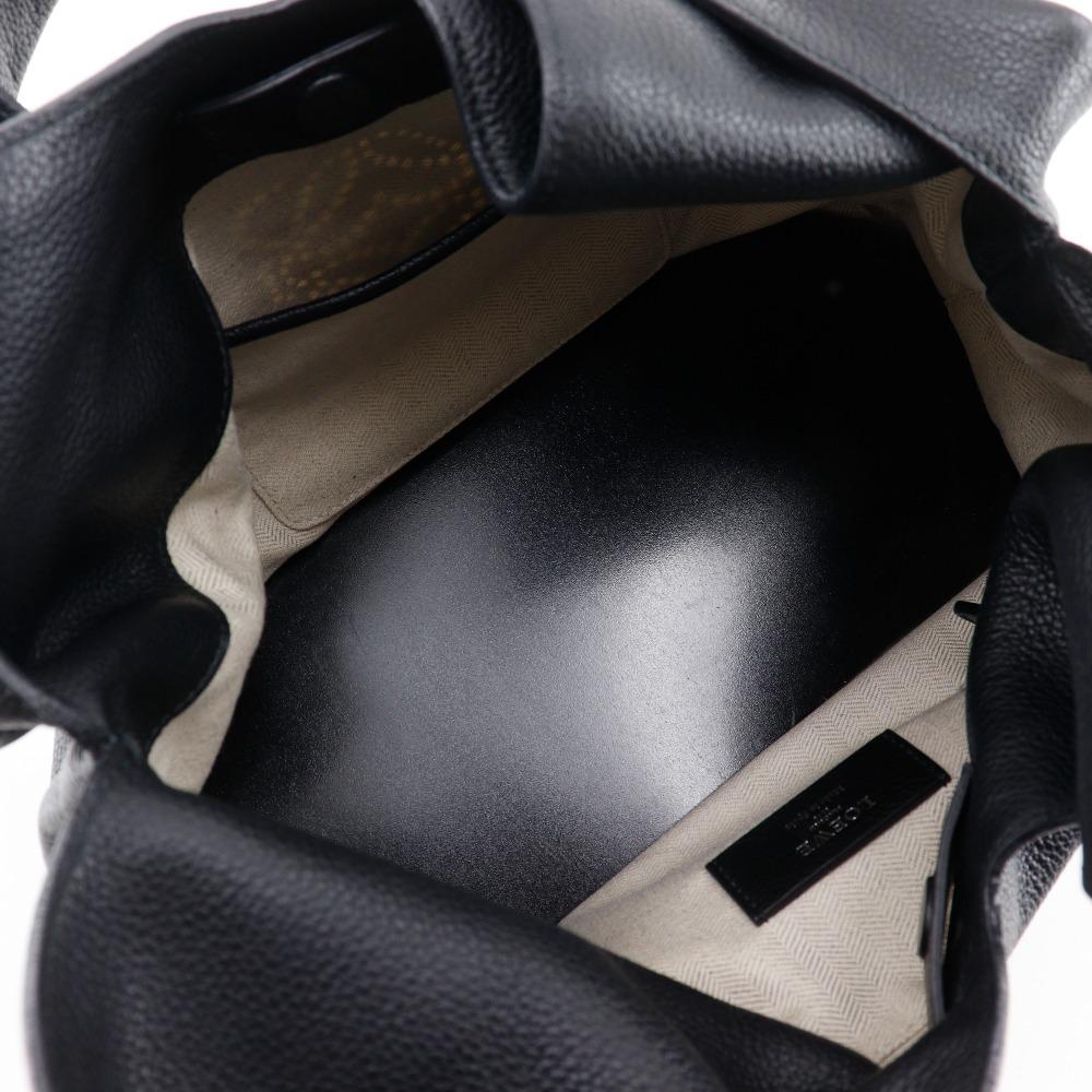 LOEWE Small Dunas Tote Bag 386.79.H43 Anagram Hobo Bag black Calfskin Women Used