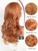Synthetic Heat-resistant Halloween Orange Bangs Wig 20 Inch Long Wavy Curly Hair For Women (Daily , Daily Party ,Cosplay) Use