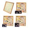 Cartoon Egg Wooden Coloring Puzzle Kit with Photo Frame Marker Pens DIY Hand-Painted Irregular Jigsaw