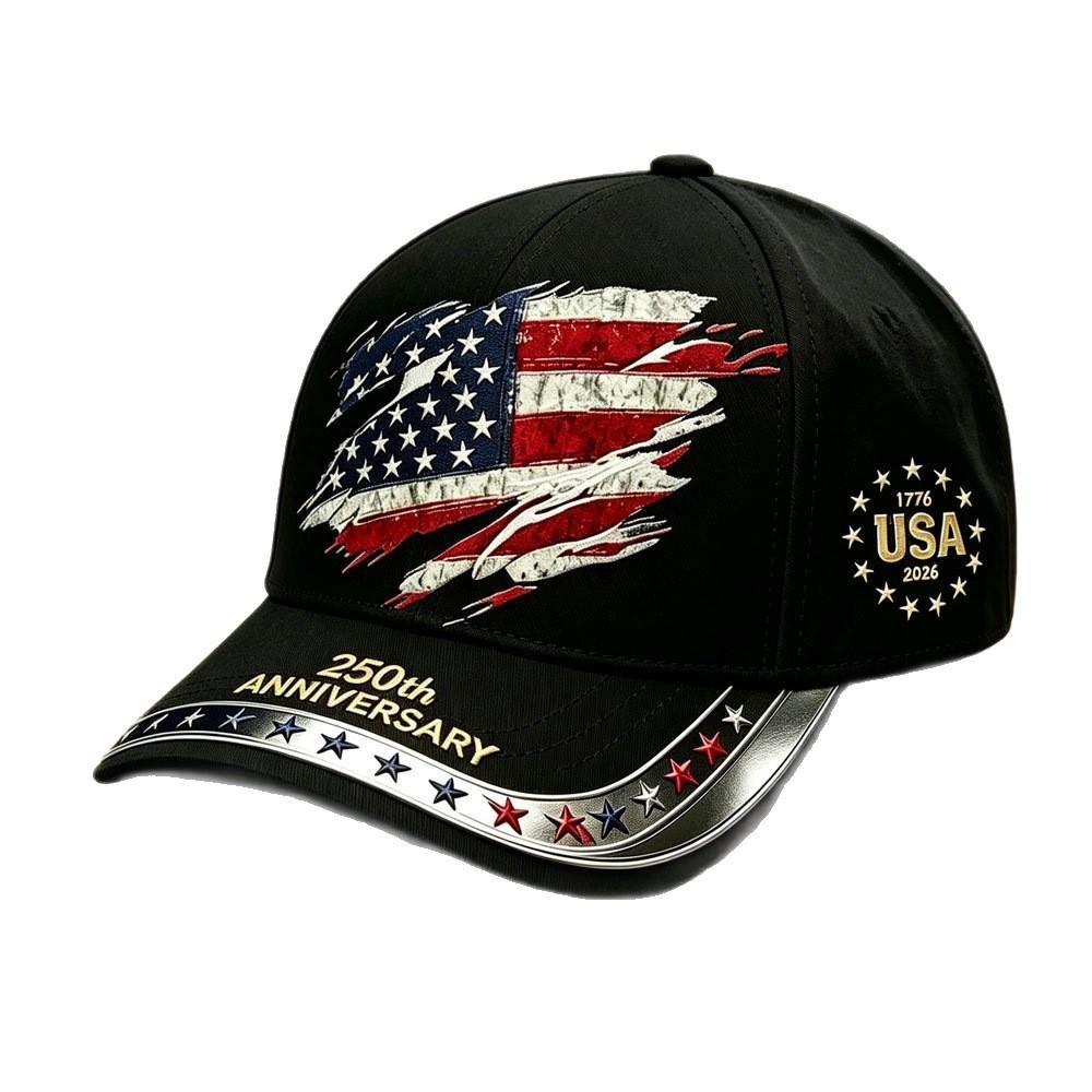 D New American Anniversary Digital Printed Baseball Cap Men's and Women's Sunshade Polyester Cap