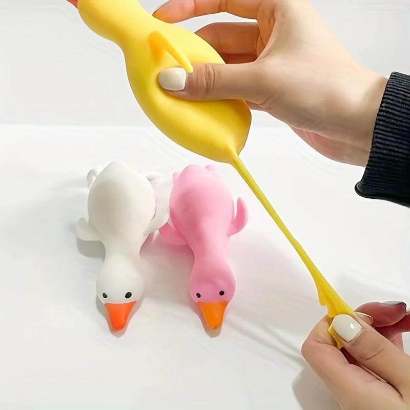 Funny Cute Stretchy Soft Duck Squishy Toys Squeeze Stress Relief Toys Squishy Fidget Toys Party Favors Kids Birthday Gift