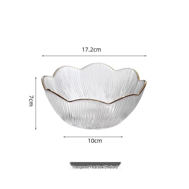 Nordic Style Transparent Glass Serving Bowl