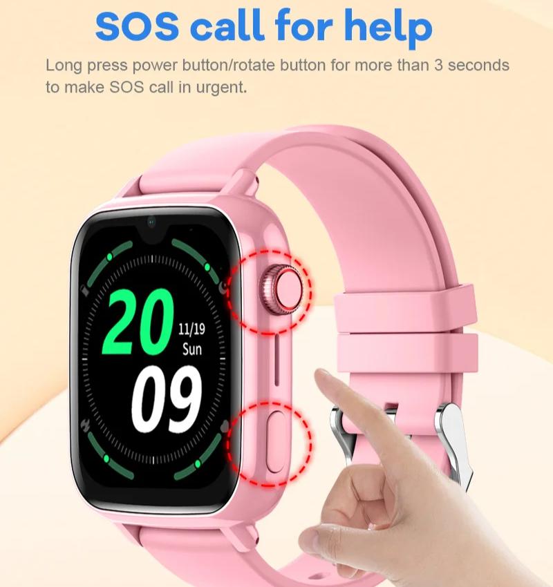 2025 NEW 4G Smart Watch Kids GPS WIFI Video Call SOS APP Download Child Smartwatch Camera Monitor Tracker Location Phone Watch
