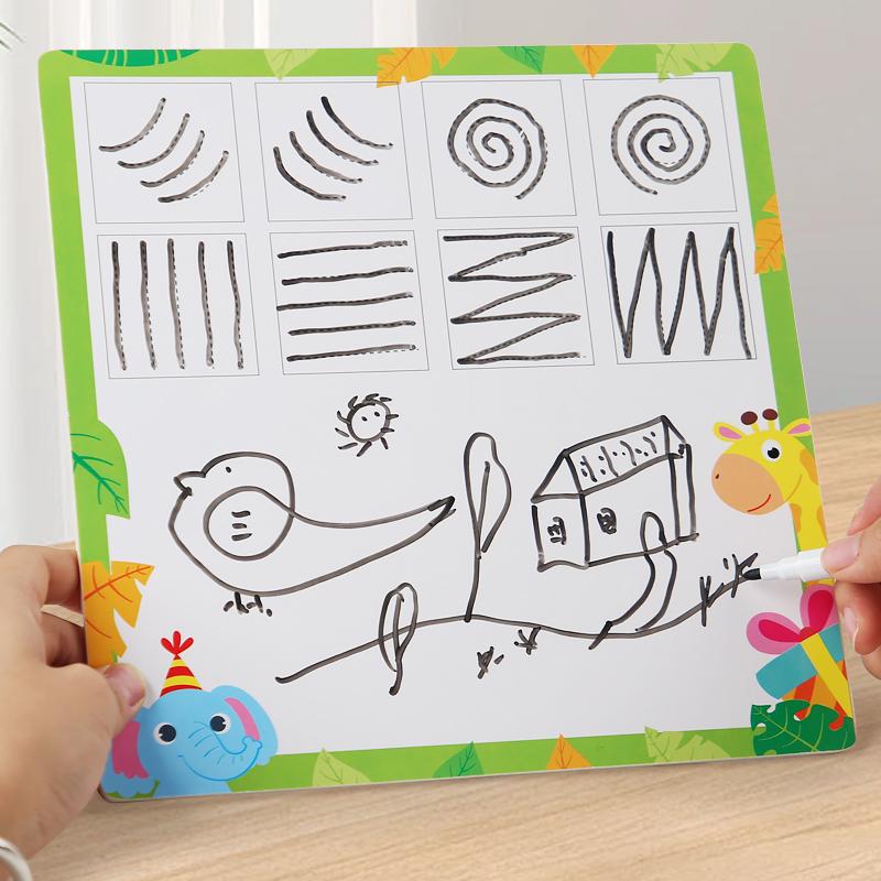 Montessori Animal Jigsaw Puzzle Hand Grasping Nesting Board Wooden Shape Sorting Puzzle Sensory Toys Learning Educational Toys