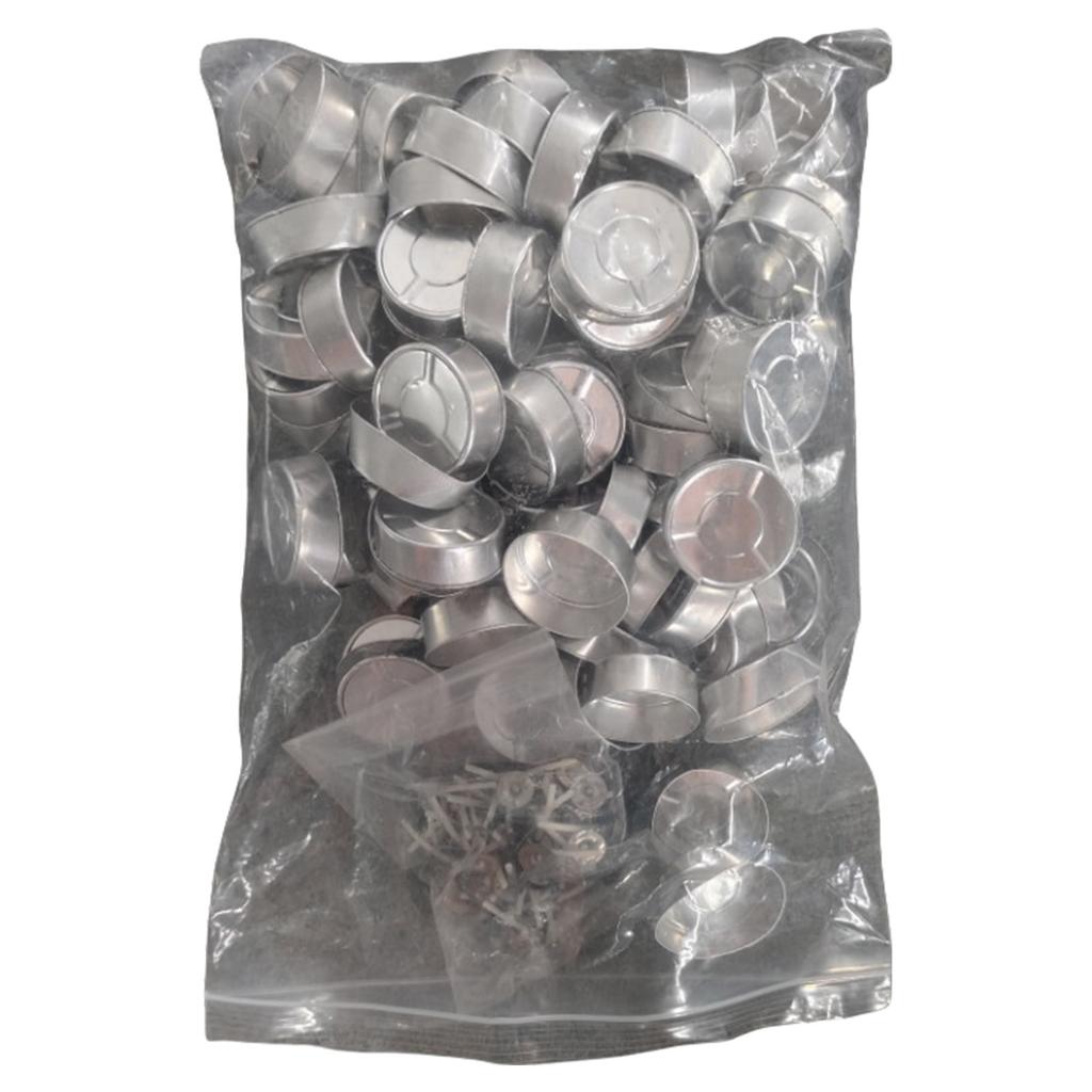 100 Set Metal Tealight Cups Candle Empty Jars Case Wax Container with Candle Wicks for DIY Craft Candle Making Supplies