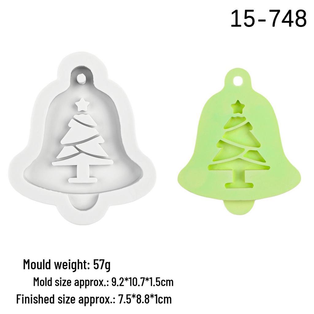 DIY Scented Plaster Diffuser Pendant Mold - Christmas Tree, Snowflake, Reindeer, Bell