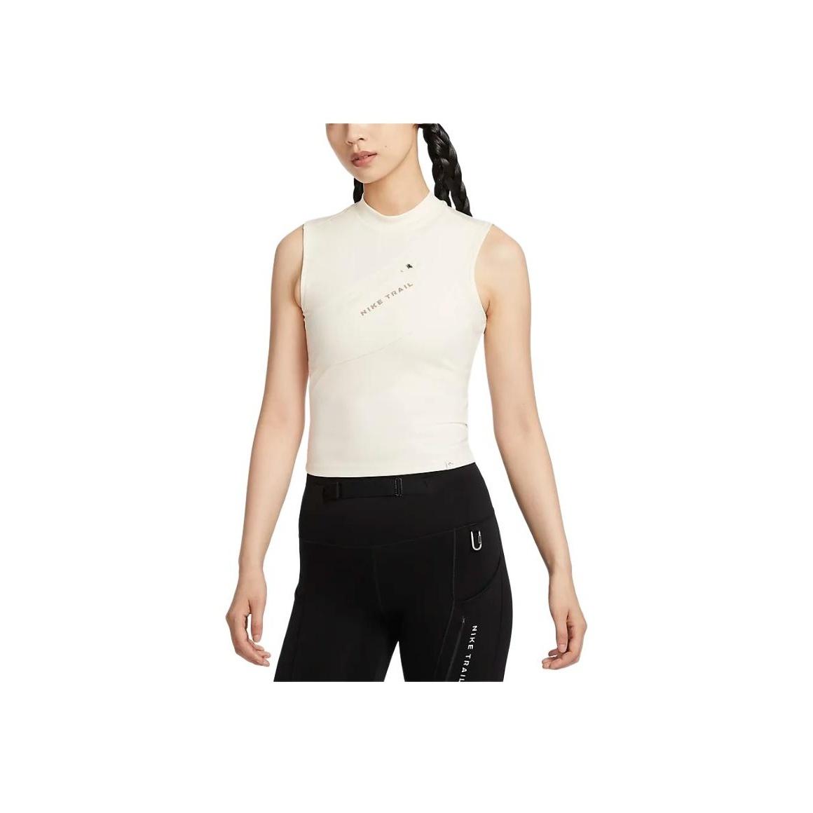 

Nike Trail Dri-FIT Simple Letter Breathable Quick-Dry Soft Running Tank Top Women Tops Light-Ivory FV6385-110 XS