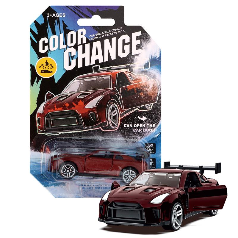 Water-Reactive Color-Changing Alloy Racing Car Model 1:60 Pull-Back Toy for Boys
