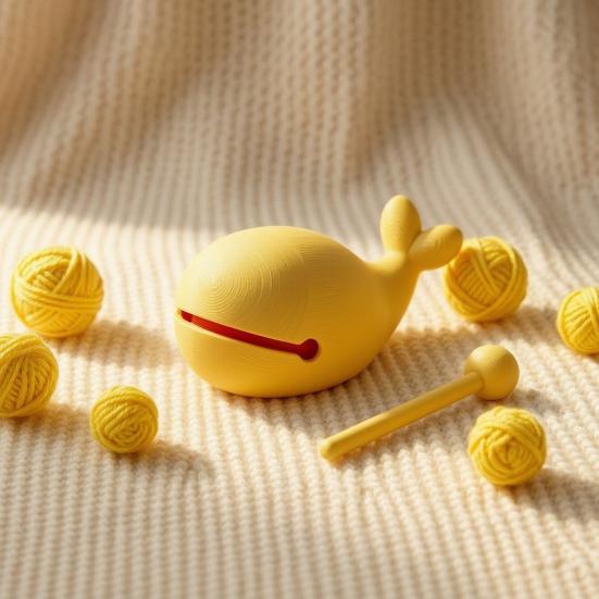 Calming Mood Soothing Gadget 3D Printed Whale Wooden Fish Percussion Instrument with Mallet, Stress Relief Desk Decompression Ornament Sensory Fidget