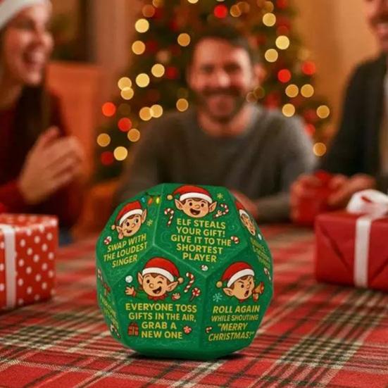 3 Pcs Hilarious Exchange Party Game Dice Santa Swap Gift Exchange Dice Christmas Stocking Stuffers Gift for Office Events Group Hangout