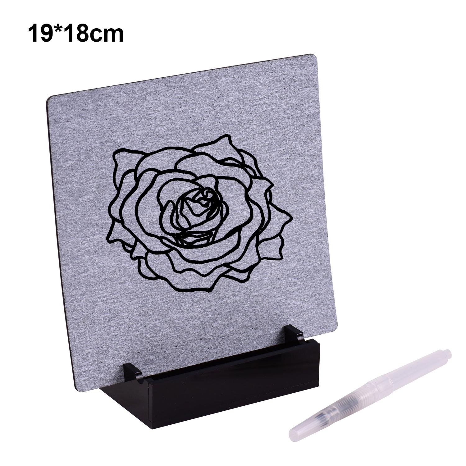 

Многоразовая доска Будды для рисования доски художника с водяной кистью и подставкой для релаксации давления 19 x 18cm Board