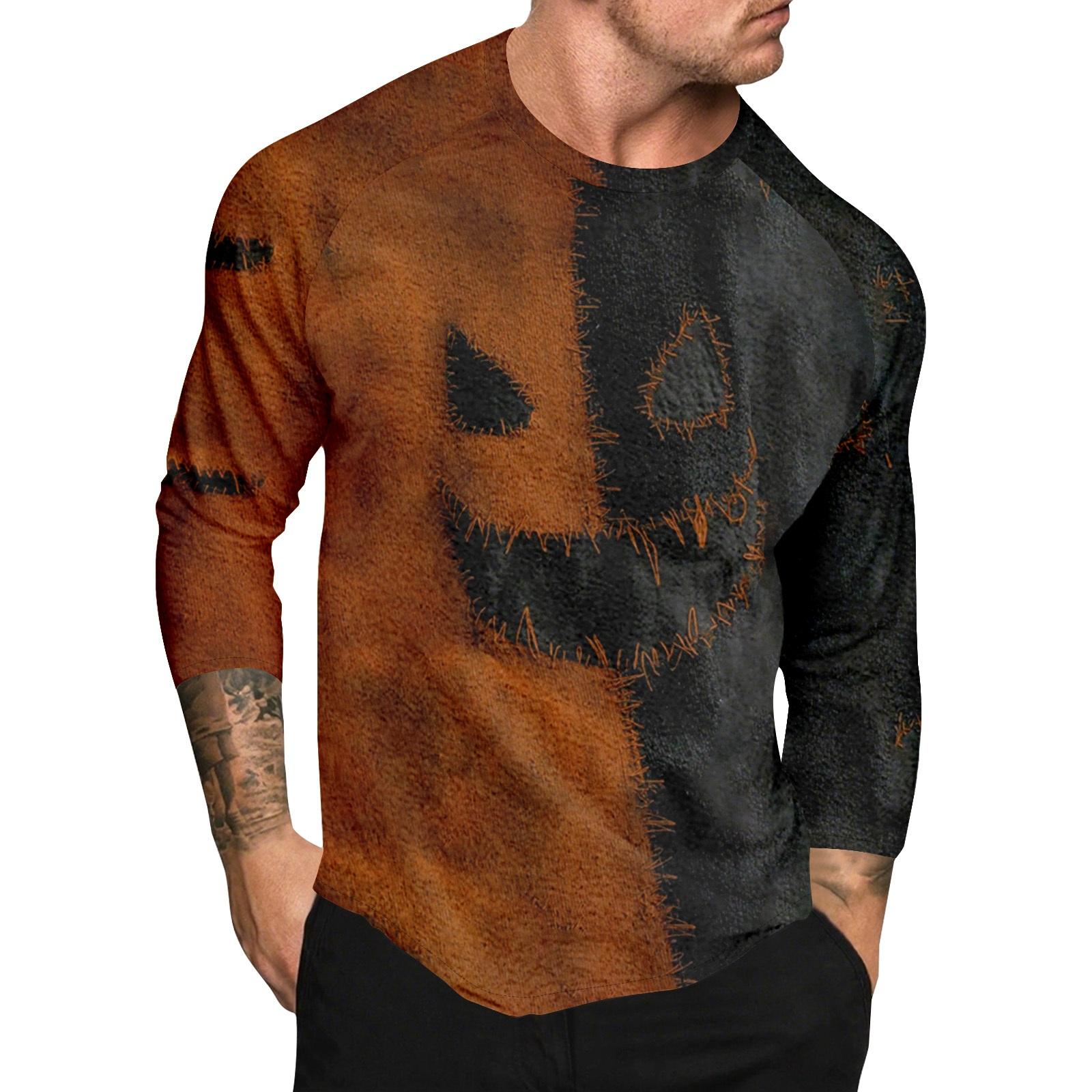 

Мужской топ с длинным рукавом реглан с принтом на Хэллоуин M