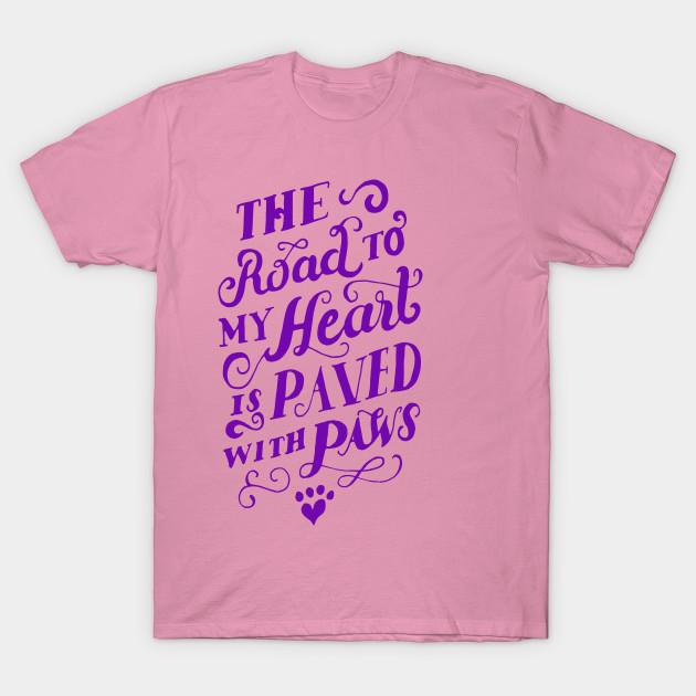 T Shirt Women The Road To My Heart Is Paved... Purple Harajuku Print Kawaii Tshirt Summer Short Sleeve Female T-Shirt Top Tee