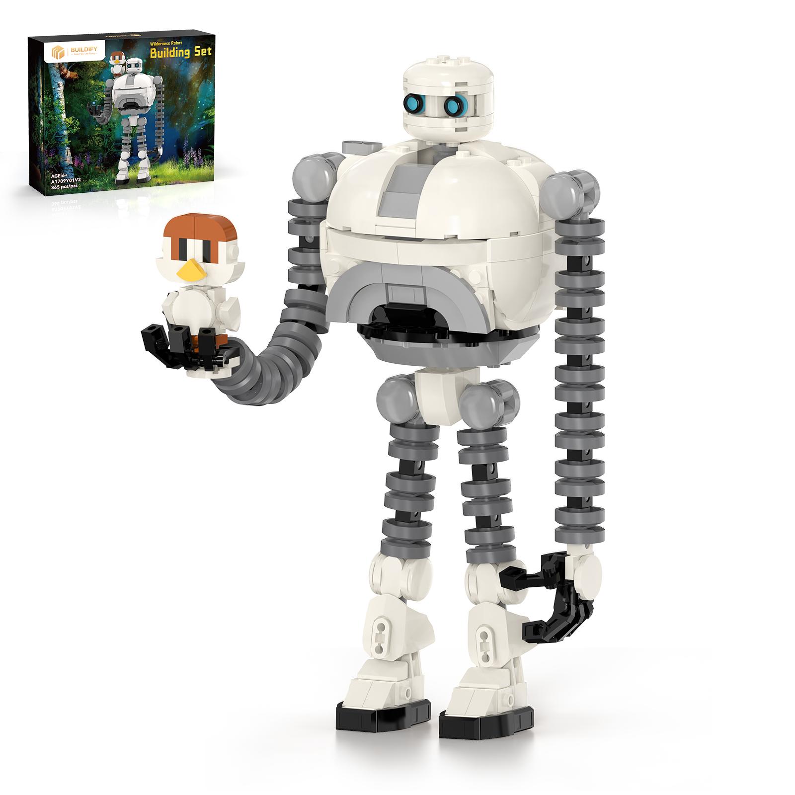 

Wilderness Roz Robot & Brightbill Action Figure Building Set of 2, Cartoon Cute Model Building Toy Kit for Movie Fans, Kids 6+