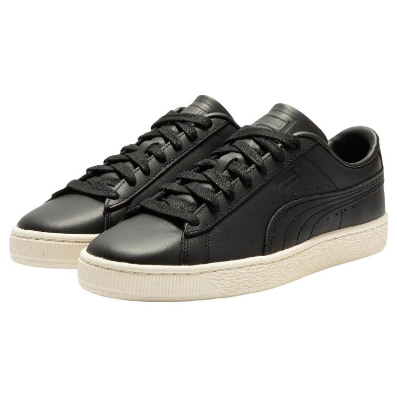 Puma Basket Classic 75Y Prm Leather Slip Resistant Durable Low Top Sneakers Unisex Sneakers Black 394291-01