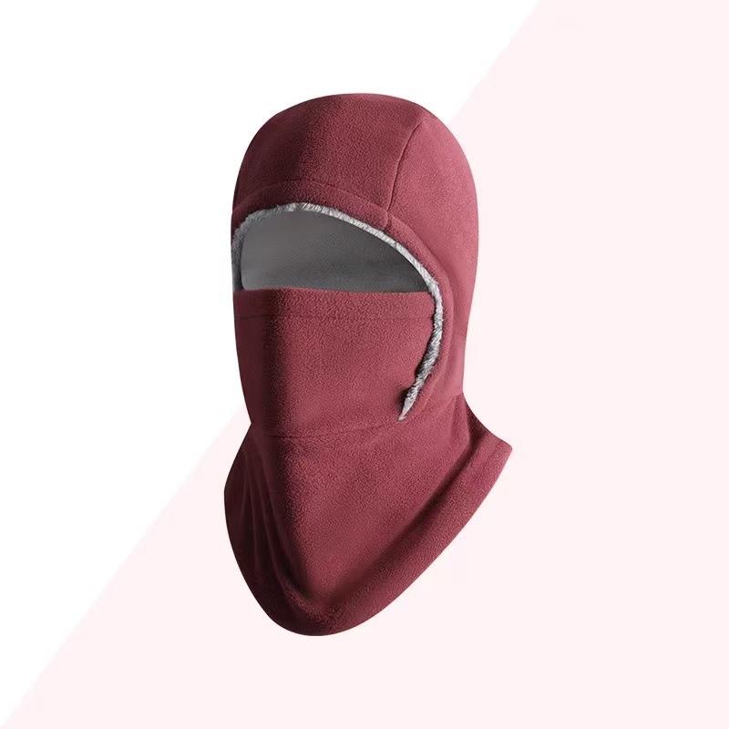 Mască facială completă călduroasă din fleece pentru echitație, Balaclavă de exterior, Șapcă pentru ciclism, Mască facială pentru motocicletă, schi, Căciulă de acoperire călduroasă rezistentă la vânt
