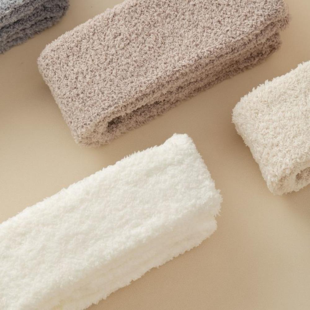Ins Long Tube Stockings Thicken Anti-slip Floor Socks Soft Coral Fleece Socks Home