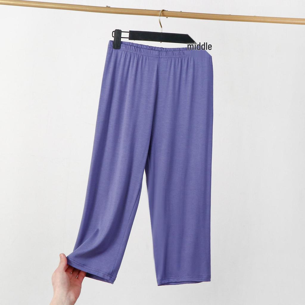 Plus Size Women's Modal 7-Point Lightweight Summer Leggings (Up To 200 Lbs) - 2023 Edition