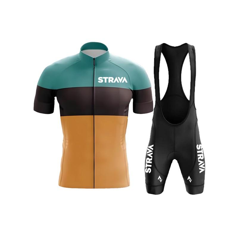 Mens Cycling Jersey Set Breathable Quick-Dry Short Sleeve Bike Sportwear Fit Comfortable