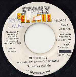 7inch Record SQUIDLY RANKS - Butterfly NONE Steely & Clevie 1992 Jamaica Reggae, Ska & Dub Used