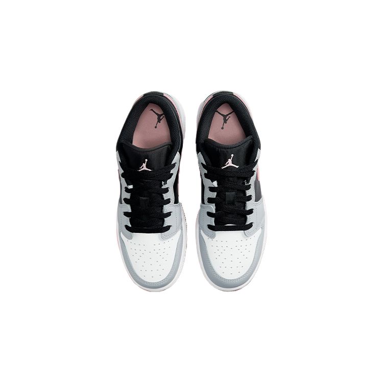 Air Jordan 1 Low GS Grey Fog Bleached Coral Detské tenisky Čierne Biele 553560-062