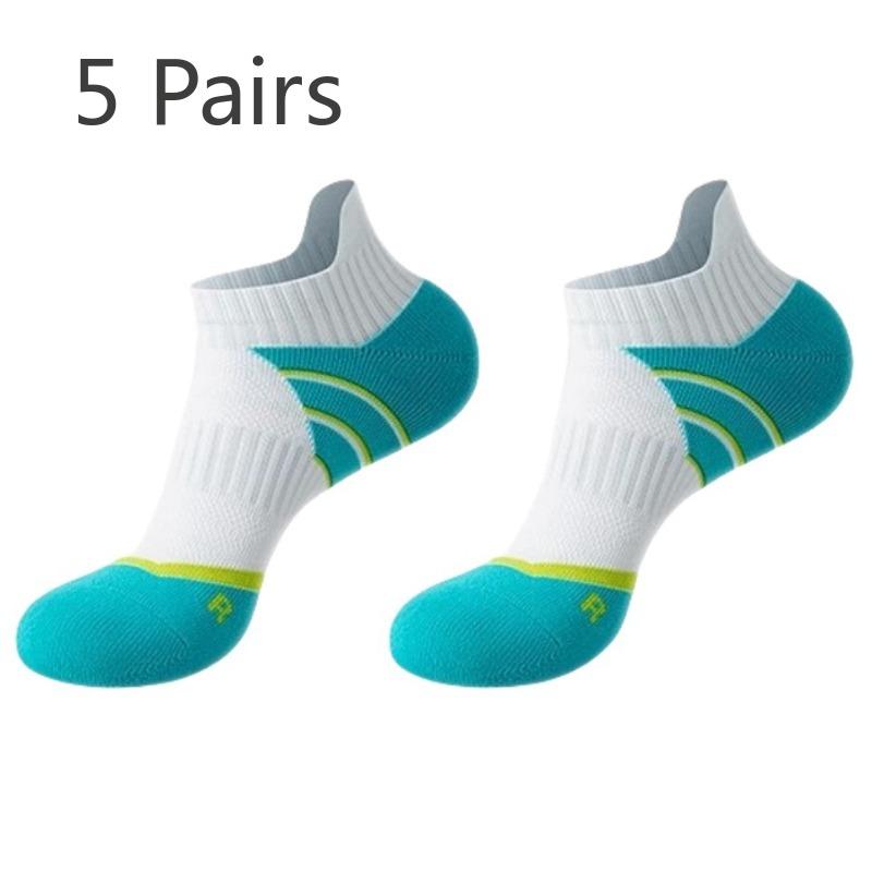 

5 Pairs of Women s Autumn and Winter Non Slip Towel Bottom Professional Running Sports Fitness Badminton Socks 5 Pairs зелёный