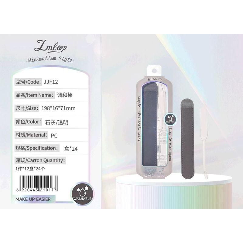 YOUSHA - Transparent Plastic Makeup Mixing Palette / Spatula / Set