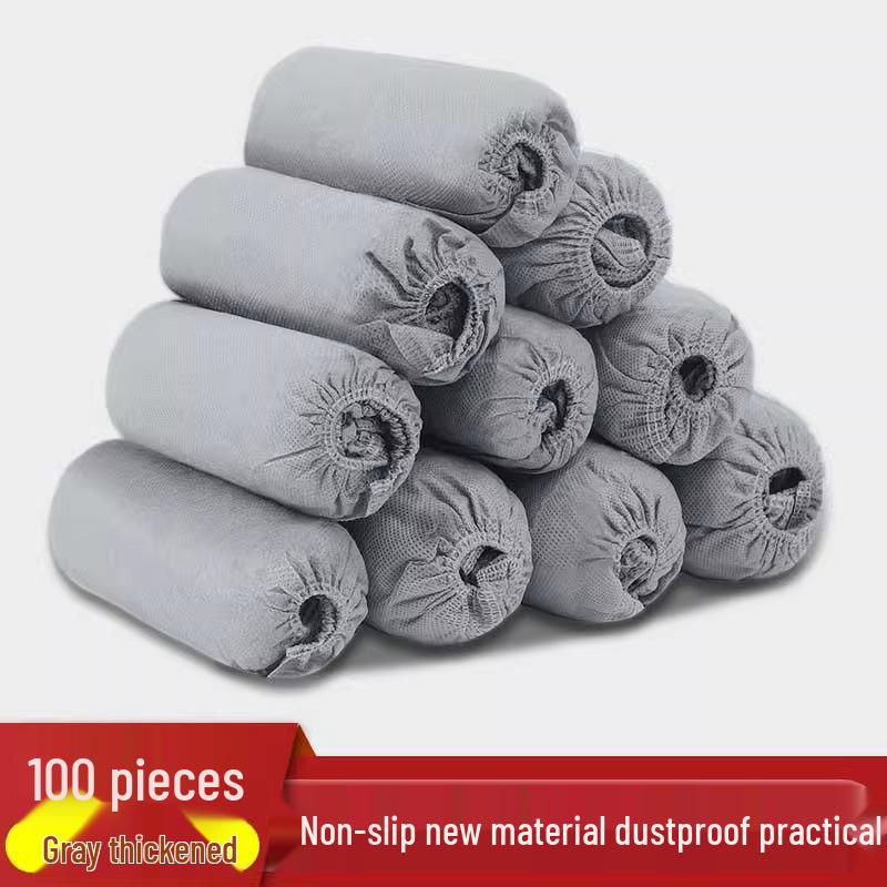 WZR Waterproof Non-Slip Disposable Shoe Covers: Durable, Thick, Dustproof, One Size Fits All for Indoor Use