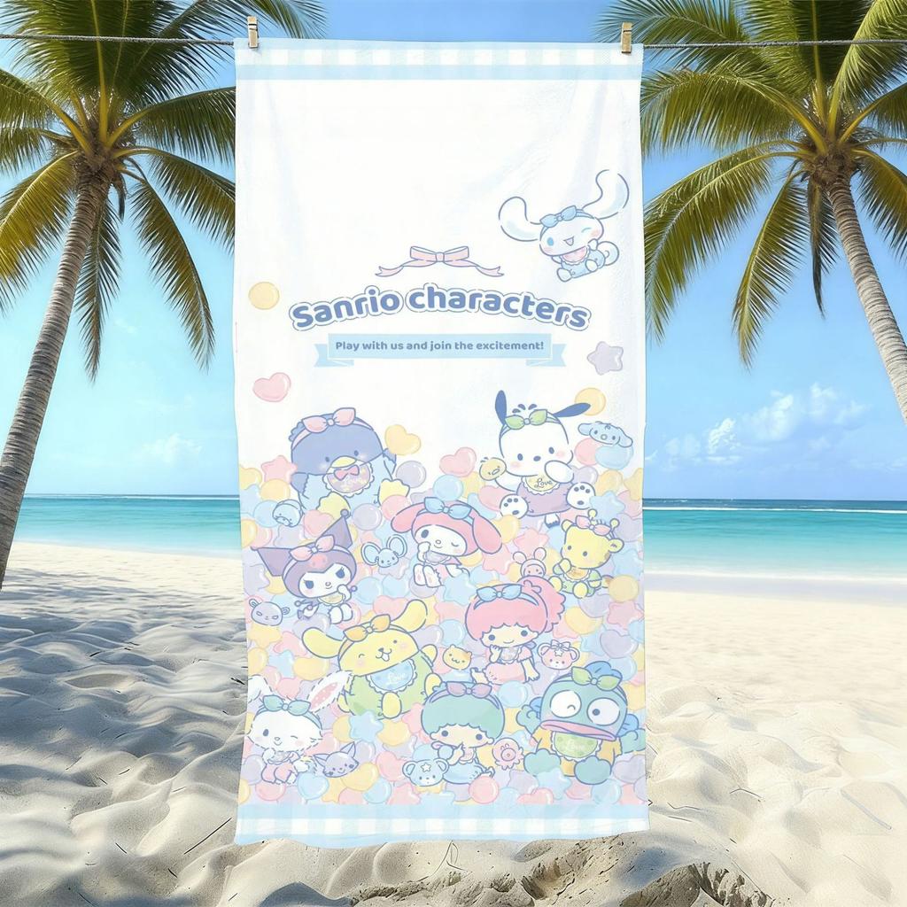 Cute Cartoon Printed Microfiber Beach Towel Quick Dry Bath Towel For Adults Kids Swimming