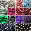 100x110cm Stretch Mulberry Silk Fabric Multi-Color Polka Dot Design Soft for DIY Sewing Summer Dress Shirt Cheongsam Fabric