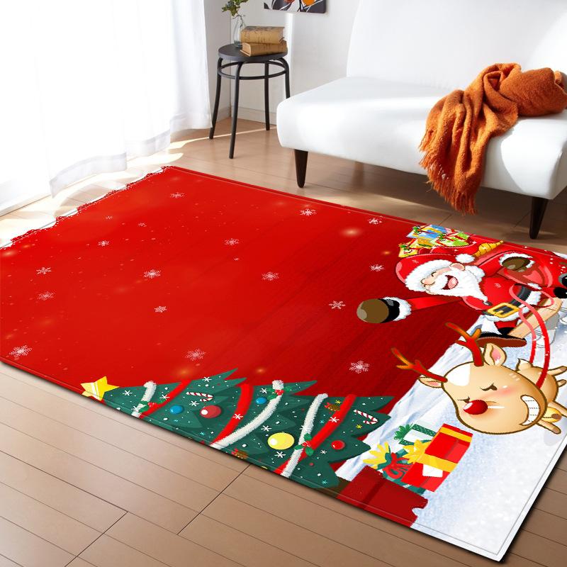 Christmas Living Room Carpet Bedroom Dining Room Floor Mat Doormat Pattern Can Be