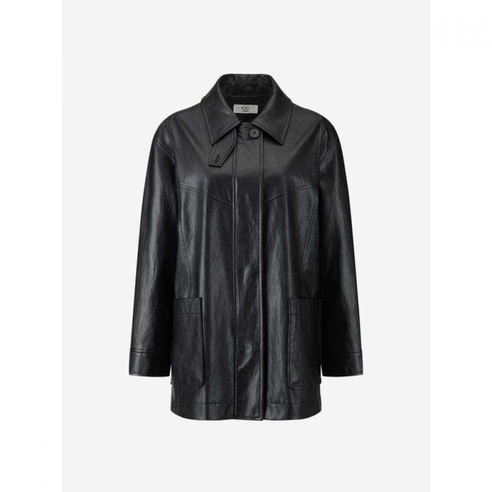 Cc Collect Fake Leather Half Jacket C261psf351