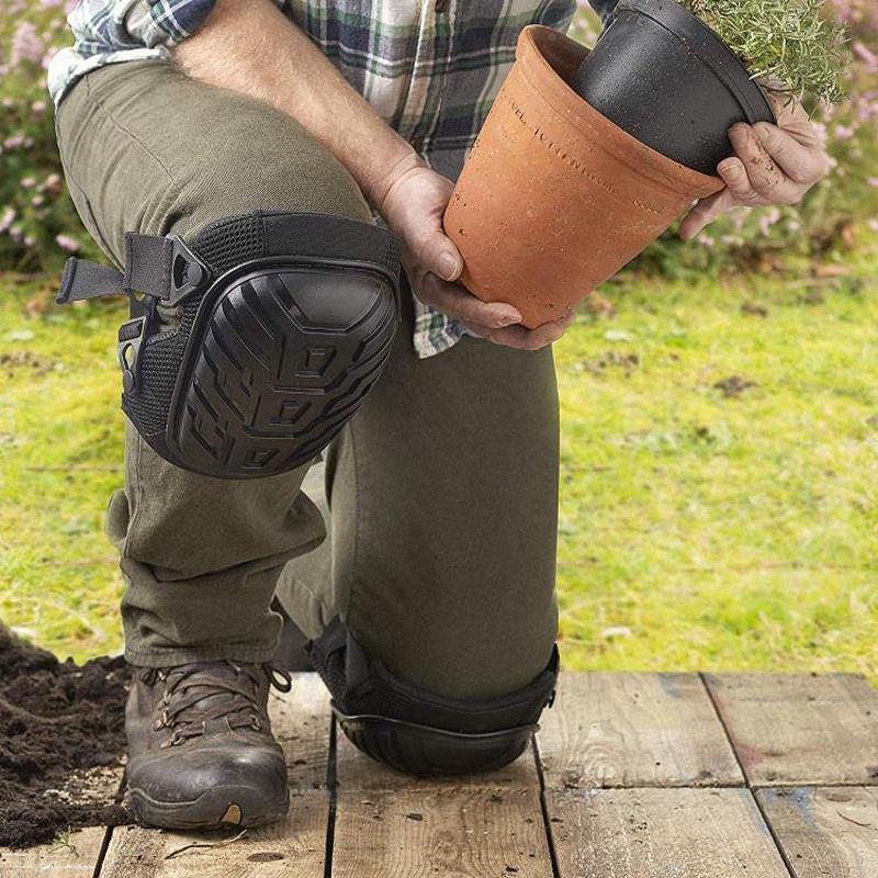 Adjustable Professional Gel Knee Pads Brace Guards Support Safety Protection Construction Flooring Gardening Cleaning For Work