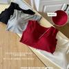 Women's Sleeveless Tank Top Round Neck Buttons Decor Slim Fit Casual Basic Top