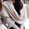 Autumn Winter Knitted Wool Scarf Korean Version Super Long Shawl With Sleeves Scarf For Men Women
