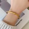 European & American 18K Gold Plated Titanium Steel Geometric Women’s Fashion Bracelet Bangle